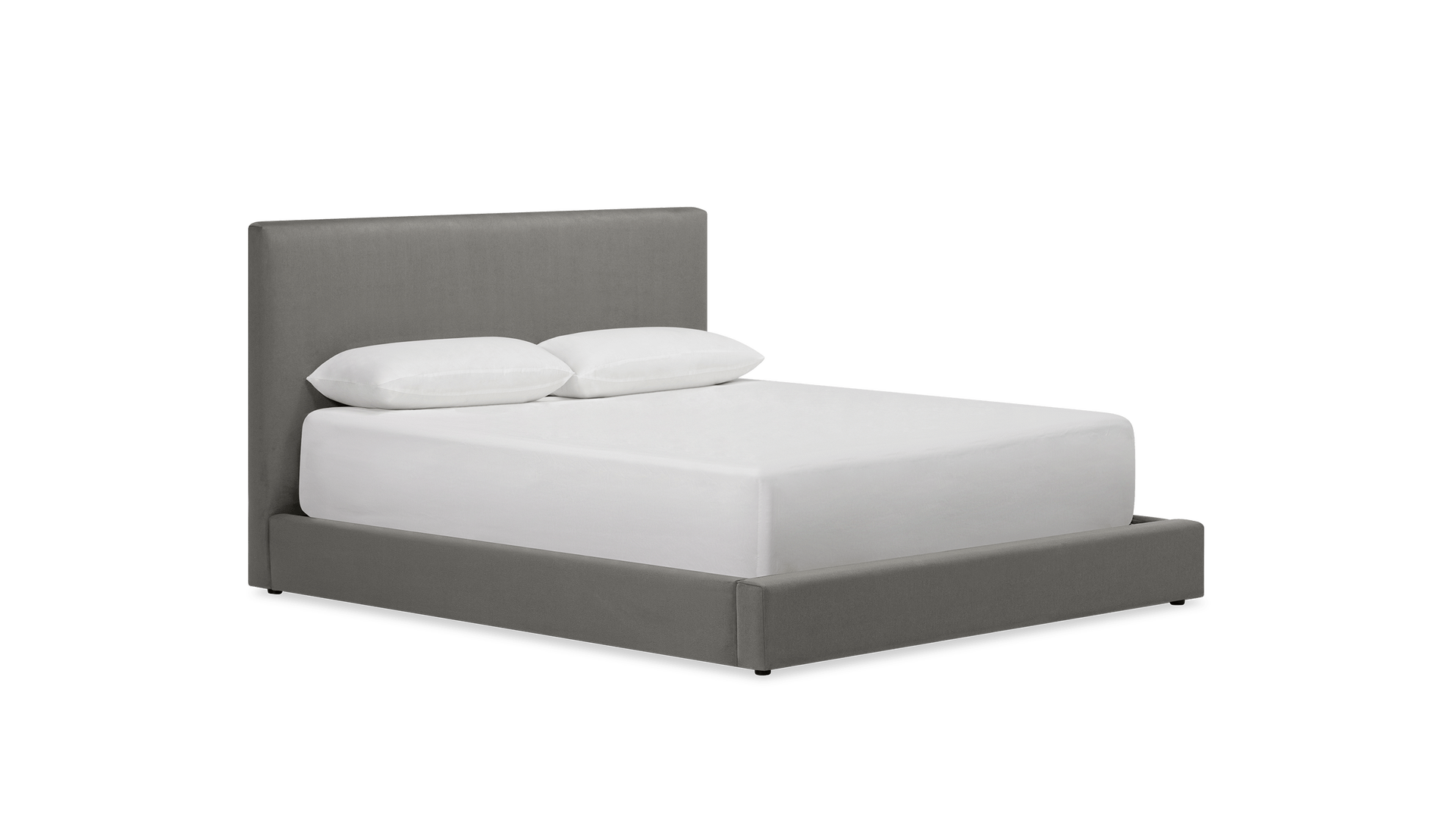 auremo gas lift bed beds k2 kw kr 77130 echosuede charcoal front angle pdp desktop 1