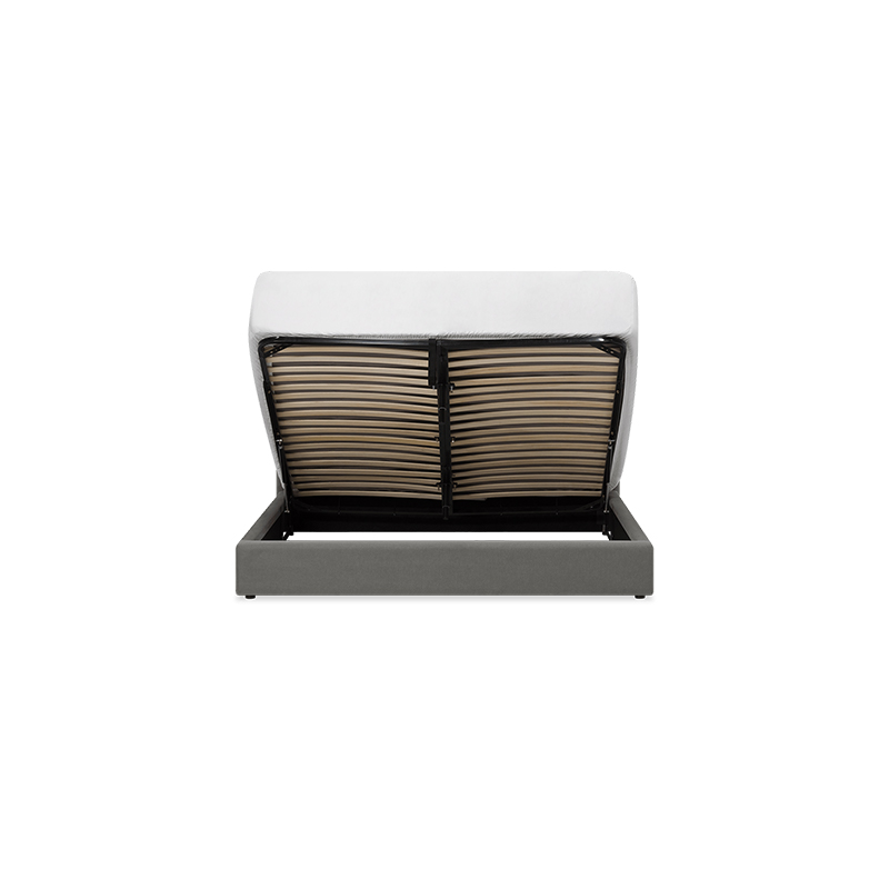 auremo gas lift bed beds k2 kw kr 77130 echosuede charcoal front straight 2 pdp desktop 1.webp
