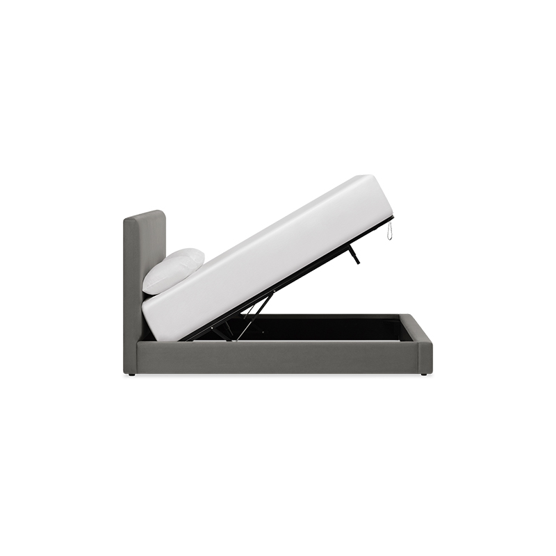 auremo gas lift bed beds k2 kw kr 77130 echosuede charcoal side straight 2 pdp desktop 1.webp