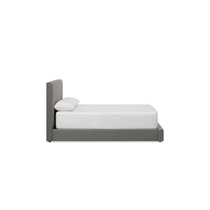 auremo gas lift bed beds k2 kw kr 77130 echosuede charcoal side straight pdp desktop 1.webp